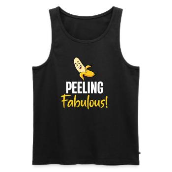 Peeling Fabelhaft! Bananen-wortspiele - Männer Premium Bio Tank Top - Schwarz - Vorne - Michal (187cm)