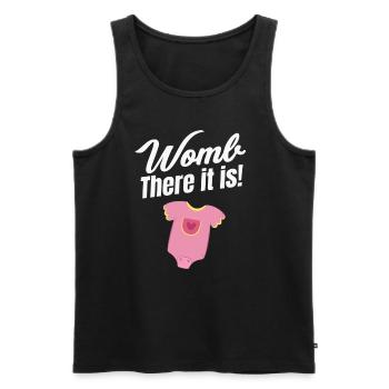 Womb, there it is! Funny midwife - Men's Premium Organic Tank Top - black - Front - Michal (187cm)