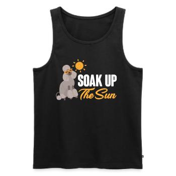 Enjoy the sun! Sunbathing Summertime - Men's Premium Organic Tank Top - black - Front - AI Model Male 178 light (178cm)
