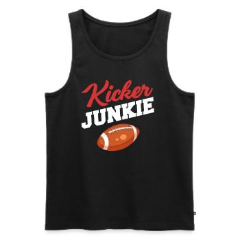 Kicker Junkie Football Quarterback Placekicker - Men's Premium Organic Tank Top - black - Front - Michal (187cm)