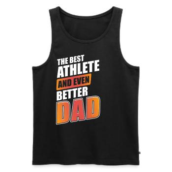The best athlete and even better dad Sport - Men's Premium Organic Tank Top - black - Front - Michal (187cm)