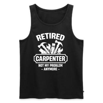 Senior Zimmermann Im Ruhestand Ist Nicht Mehr - Männer Premium Bio Tank Top - Schwarz - Vorne - AI Model Male 178 light (178cm)