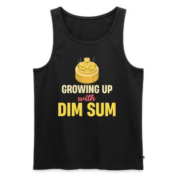 Grandir avec Dimsum Hong Kong Siomai Takeaway - Débardeur bio Premium Homme - noir - Devant - AI Model Male 178 light (178cm)