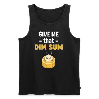 Donnez-moi le Dimsum Hong Kong Siomai Gourmet pour - Débardeur bio Premium Homme - noir - Devant - AI Model Male 178 light (178cm)