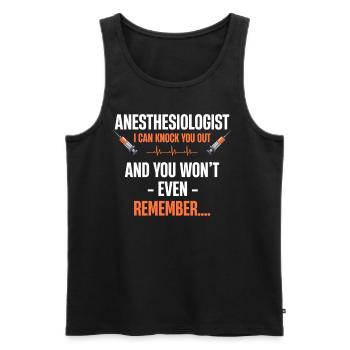 Anesthesiologist I Can Blow Her Away Cardiologist - Men's Premium Organic Tank Top - black - Front - Michal (187cm)
