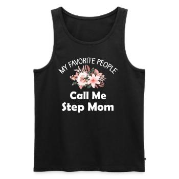 Meine Lieblingsmenschen Nennen Mich Stiefmutter, - Männer Premium Bio Tank Top - Schwarz - Vorne - Michal (187cm)