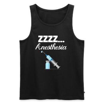 Zzzz... Anesthesia Funny Anesthesiologist Cardiologist - Men's Premium Organic Tank Top - black - Front - Michal (187cm)