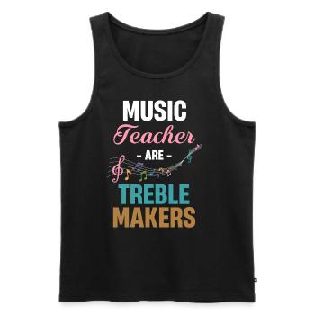 Les professeurs de musique sont des aigus, des chanteurs, des guitaristes, - Débardeur bio Premium Homme - noir - Devant - AI Model Male 178 light (178cm)