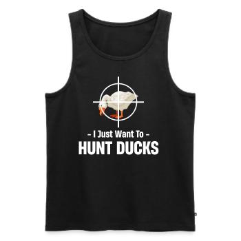 Ich Will Nur Enten Jagen Lustige Jagd - Männer Premium Bio Tank Top - Schwarz - Vorne - Michal (187cm)
