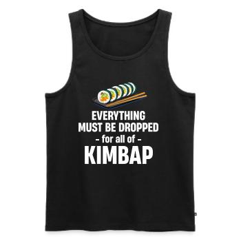 For a roll of Kimbap Bibimbap everything has to fall - Men's Premium Organic Tank Top - black - Front - AI Model Male 178 light (178cm)