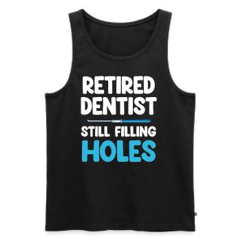 Un dentiste à la retraite comble toujours les trous - Débardeur bio Premium Homme - noir - Devant - Michal (187cm)