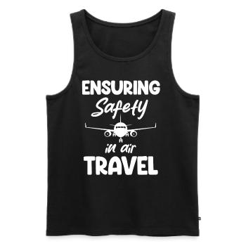 Gewährleistung Der Sicherheit Im Flugverkehr - Männer Premium Bio Tank Top - Schwarz - Vorne - AI Model Male 178 light (178cm)
