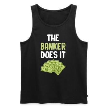 Der Banker Macht Es Lustig Hypothekenkassierer - Männer Premium Bio Tank Top - Schwarz - Vorne - AI Model Male 178 light (178cm)