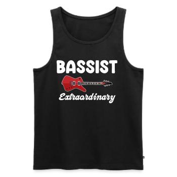 Bassiste, Extraordinaire, Guitariste, Metalcore, E-bass - Débardeur bio Premium Homme - noir - Devant - Michal (187cm)