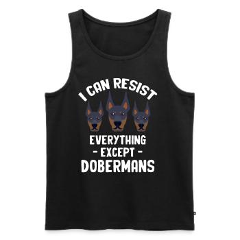 Ich Kann Allem Widerstehen, Außer - Männer Premium Bio Tank Top - Schwarz - Vorne - AI Model Male 178 light (178cm)