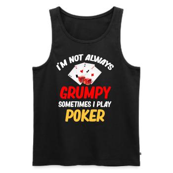 I'm not always grumpy. Sometimes I play - Men's Premium Organic Tank Top - black - Front - Michal (187cm)