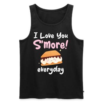 Ich Liebe Dich S'more Jeden Tag Glamping - Männer Premium Bio Tank Top - Schwarz - Vorne - AI Model Male 178 light (178cm)
