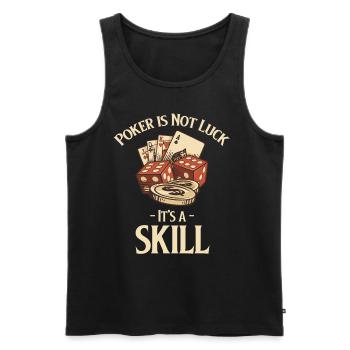 Poker isn't luck, it's a - Men's Premium Organic Tank Top - black - Front - Michal (187cm)