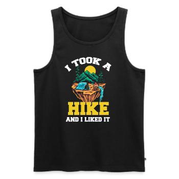 I went on a hike and it gave me a - Men's Premium Organic Tank Top - black - Front - AI Model Male 178 light (178cm)