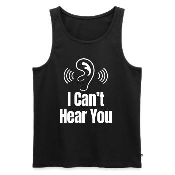 Ich Kann Dich Nicht Hören! Asl-dolmetscher Mit - Männer Premium Bio Tank Top - Schwarz - Vorne - AI Model Male 178 light (178cm)