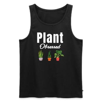 Pflanzenbesessener Liebhaber Gartenbau Gärtner - Männer Premium Bio Tank Top - Schwarz - Vorne - AI Model Male 178 light (178cm)
