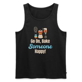 Go ahead, bake someone happy! Baking of - Men's Premium Organic Tank Top - black - Front - AI Model Male 178 light (178cm)