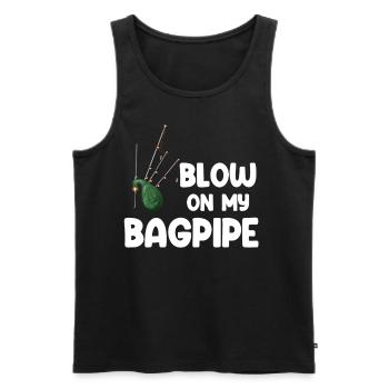 Blow On My Bagpipes Bagpipes Classic - Men's Premium Organic Tank Top - black - Front - Michal (187cm)