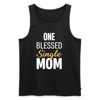 Eine Gesegnete Alleinerziehende Mutter Feminismus - Männer Premium Bio Tank Top - Schwarz - Vorne - AI Model Male 178 light (178cm)