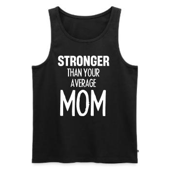 Stärker Als Eine Durchschnittliche Mutter Fitness - Männer Premium Bio Tank Top - Schwarz - Vorne - AI Model Male 178 light (178cm)