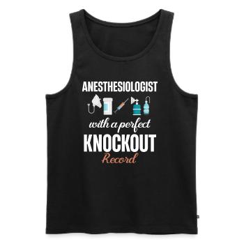 Anästhesist Mit Einem Perfekten Knockout-rekord - Männer Premium Bio Tank Top - Schwarz - Vorne - Michal (187cm)
