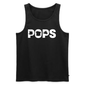 Pops Lustiger Gärtner Opa Plantsman Förster Bauer - Männer Premium Bio Tank Top - Schwarz - Vorne - Michal (187cm)