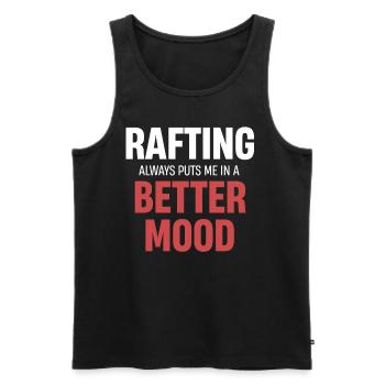 Rafting always puts you in a better mood Grandpa Canoeing - Men's Premium Organic Tank Top - black - Front - Michal (187cm)