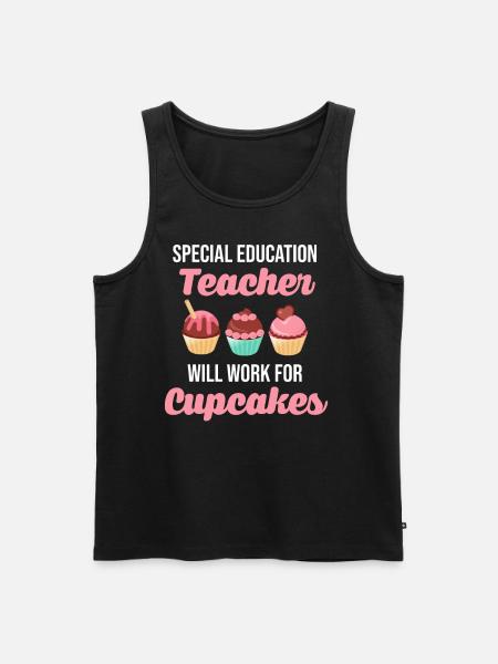 Sonderschullehrer Wird Für Cupcakes-autismus - Männer Premium Bio Tank Top - Schwarz