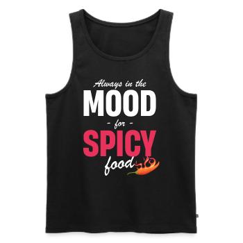 Immer In Der Stimmung Für Scharfes Essen - Männer Premium Bio Tank Top - Schwarz - Vorne - AI Model Male 178 light (178cm)
