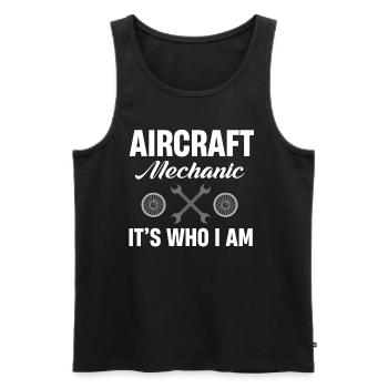 Flugzeugmechaniker, Das Bin Ich, Fachkraft Luft- - Männer Premium Bio Tank Top - Schwarz - Vorne - AI Model Male 178 light (178cm)