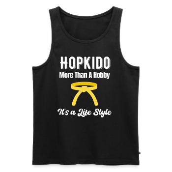 Le Hapkido est plus qu'un passe-temps, c'est un - Débardeur bio Premium Homme - noir - Devant - Michal (187cm)