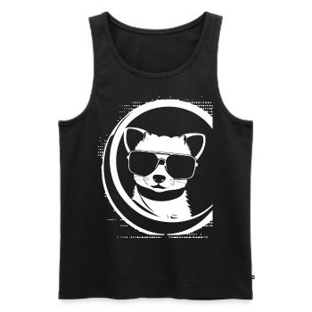 Frettchen mit Sonnenbrille Coole Frettchen - Männer Premium Bio Tank Top - Schwarz - Vorne - Michal (187cm)