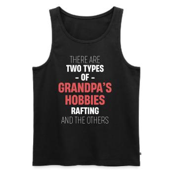 Es Gibt Zwei Arten Von Hobbys: Rafting, - Männer Premium Bio Tank Top - Schwarz - Vorne - AI Model Male 178 light (178cm)