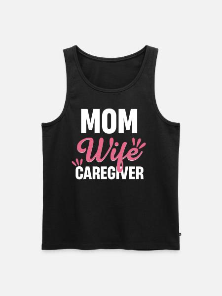 Mutter, Ehefrau, Betreuerin, Mutter, - Männer Premium Bio Tank Top - Schwarz