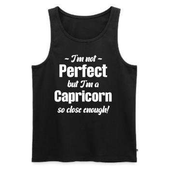 I'm not perfect, but I'm a - Men's Premium Organic Tank Top - black - Front - AI Model Male 178 light (178cm)