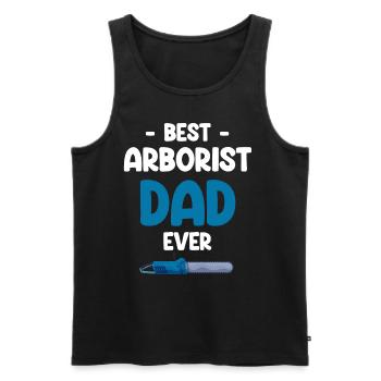 Le meilleur papa arboriste de tous les temps - Débardeur bio Premium Homme - noir - Devant - AI Model Male 178 light (178cm)