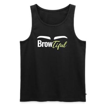 Browtiful Augenbrauen Kosmetikerin Kosmetikerin - Männer Premium Bio Tank Top - Schwarz - Vorne - AI Model Male 178 light (178cm)