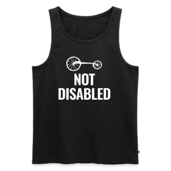 Pas assez gêné Paralympique drôle - Débardeur bio Premium Homme - noir - Devant - AI Model Male 178 light (178cm)