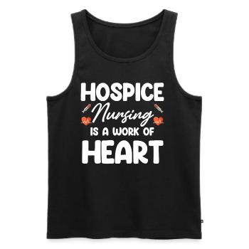 Hospizpflege Ist Eine Arbeit Des Herzens - Männer Premium Bio Tank Top - Schwarz - Vorne - Michal (187cm)