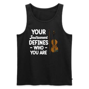 Dein Instrument Definiert, Wer Du Bist - Männer Premium Bio Tank Top - Schwarz - Vorne - AI Model Male 178 light (178cm)
