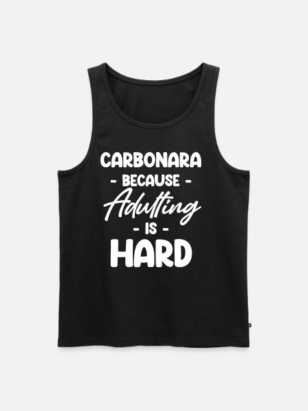 Carbonara Connaisseur Italiano Macaroni Cheese - Men's Premium Organic Tank Top - black