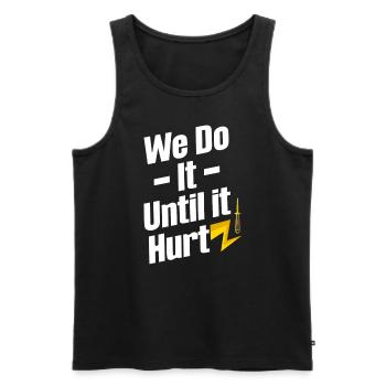 We'll do it until it's Hertz. Jollier - Men's Premium Organic Tank Top - black - Front - AI Model Male 178 light (178cm)