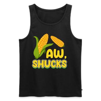 Aw, Shucks Corn Agricultural Root Crops - Men's Premium Organic Tank Top - black - Front - Michal (187cm)