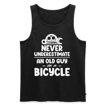 Unterschätze Niemals Einen Alten Darm Auf Einem - Männer Premium Bio Tank Top - Schwarz - Vorne - Michal (187cm)