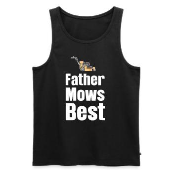Vater Mäht Beste Lustige Rasenpflege - Männer Premium Bio Tank Top - Schwarz - Vorne - Michal (187cm)